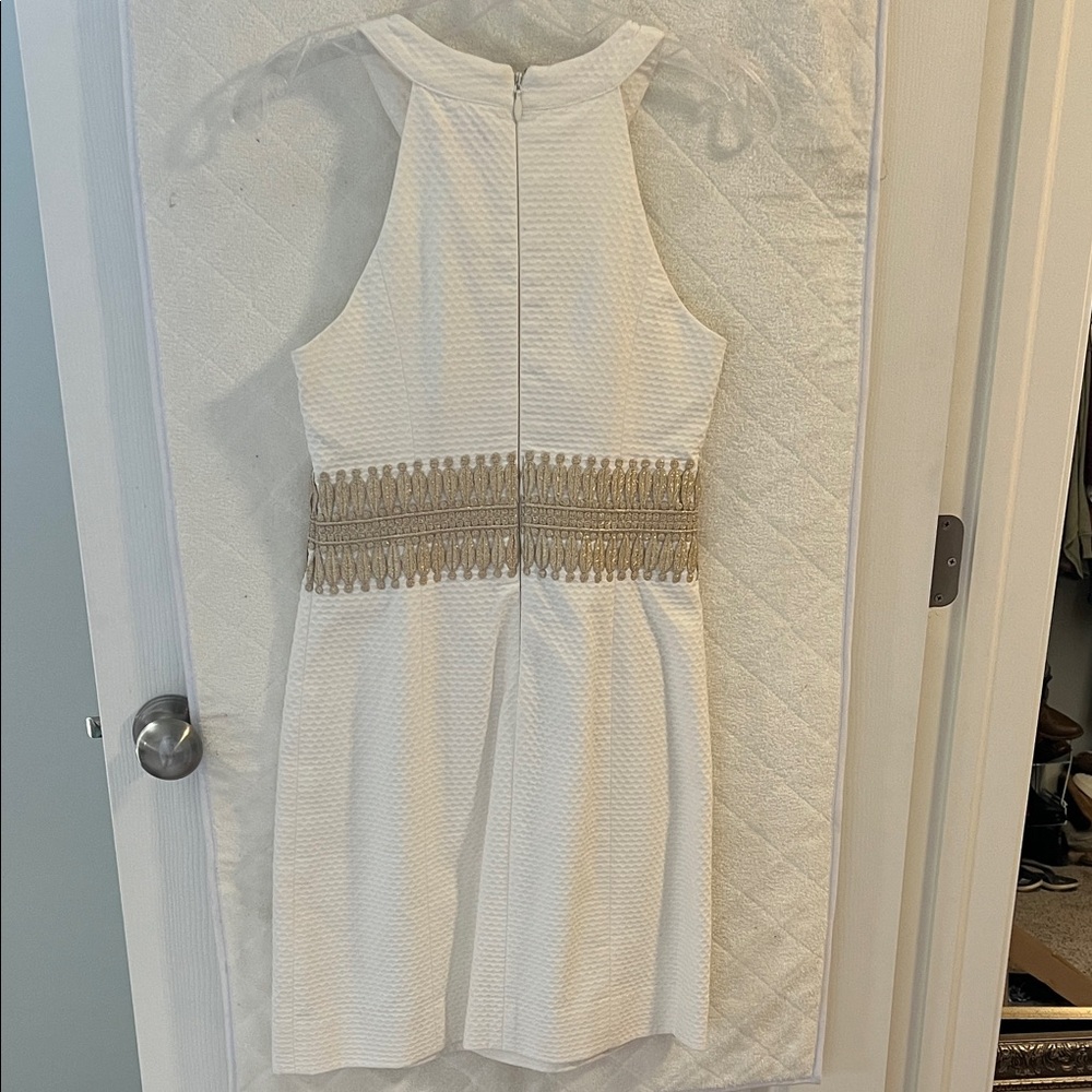 Lilly Pulitzer White and Gold Dress - Picture 3 of 4